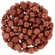 Czech 2-hole Cabochon beads 6mm Alabaster Metallic Bronze